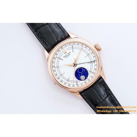 Rolex - Cellini 50535 Moonphase RG/LE Wht EWF Asia 3195 Mod
