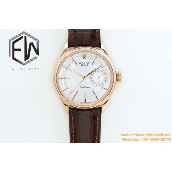 Rolex - Cellini Date 39mm RG/LE White EWF Asia 3165 Mod