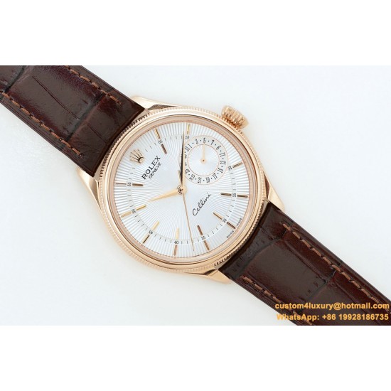 Rolex - Cellini Date 39mm RG/LE White EWF Asia 3165 Mod
