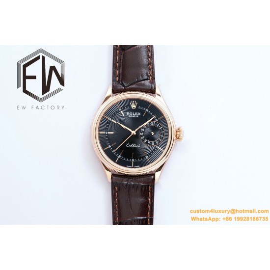 Rolex - Cellini Date 39mm RG/LE Black EWF Asia 3165 Mod
