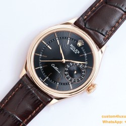 Rolex - Cellini Date 39mm RG/LE Black EWF Asia 3165 Mod