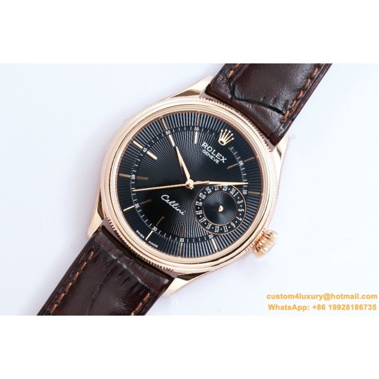 Rolex - Cellini Date 39mm RG/LE Black EWF Asia 3165 Mod