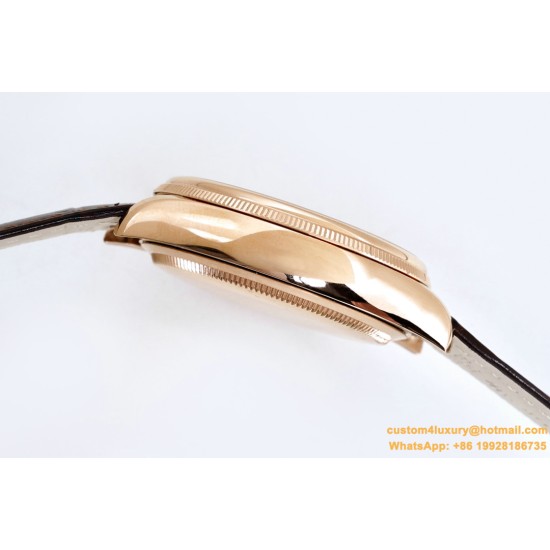 Rolex - Cellini Date 39mm RG/LE Black EWF Asia 3165 Mod