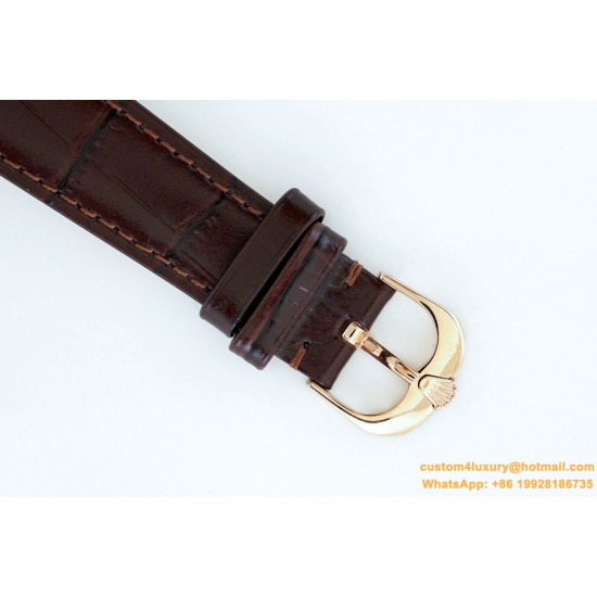 Rolex - Cellini Date 39mm RG/LE Black EWF Asia 3165 Mod
