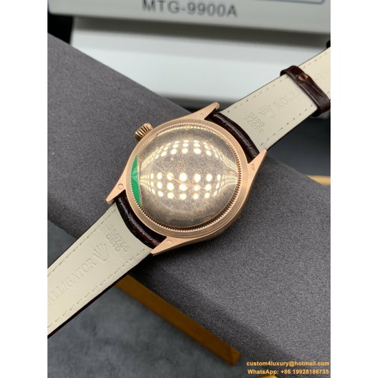 Rolex - Cellini Date 39mm RG/LE Black EWF Asia 3165 Mod