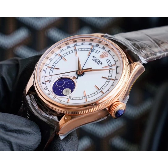 Rolex - Cellini 50535 Moonphase RG/LE Wht TWCF Asia 3195 Mod
