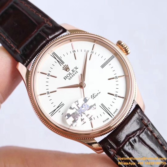 Rolex - Cellini Time Ref.50509 RG/LE White Stick MKS Asia 3132