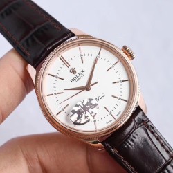 Rolex - Cellini Time 50505 RG/LE White Diam MKS Asia 3132