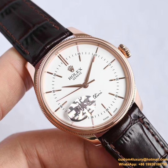 Rolex - Cellini Time 50505 RG/LE White Diam MKS Asia 3132