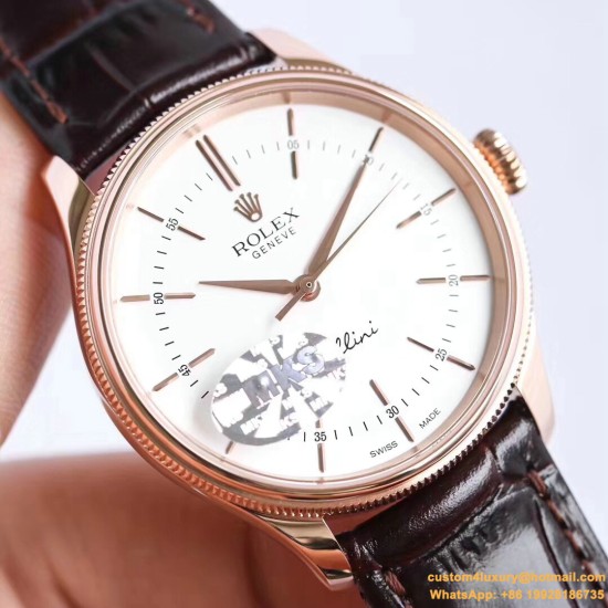 Rolex - Cellini Time 50505 RG/LE White Diam MKS Asia 3132