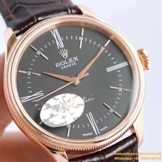 Rolex - Cellini Time 50505 RG/LE Black Diam MKS Asia 3132