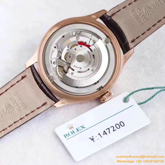 Rolex - Cellini Time 50505 RG/LE Black Diam MKS Asia 3132