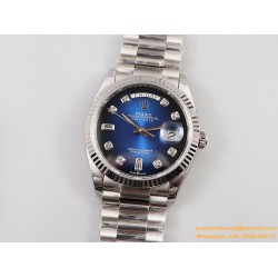 DayDate 36mm 128238 Flt Pres SS/SS Blue Stk EWF A3255 Mod