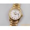 DayDate 128238 36mm YG/YG Silver/Rmn EWF V3 VR3255(Gain Weight)