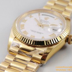 DayDate 128238 36mm YG/YG Silver/Rmn EWF V3 VR3255(Gain Weight)