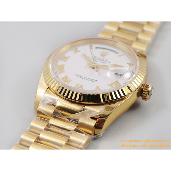 DayDate 128238 36mm YG/YG Silver/Rmn EWF V3 VR3255(Gain Weight)