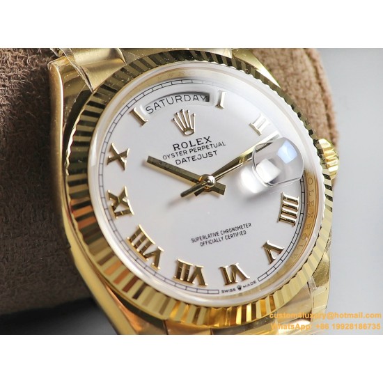 DayDate 128238 36mm YG/YG Silver/Rmn EWF V3 VR3255(Gain Weight)