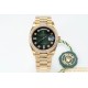 Rolex - DayDate 36mm Dia Pres YG/YG Green Diam EWF A3255 Mod