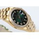 Rolex - DayDate 36mm Dia Pres YG/YG Green Diam EWF A3255 Mod