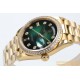 Rolex - DayDate 36mm Dia Pres YG/YG Green Diam EWF A3255 Mod