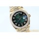 Rolex - DayDate 36mm Dia Pres YG/YG Green Diam EWF A3255 Mod