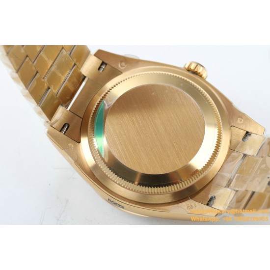 Rolex - DayDate 36mm Dia Pres YG/YG Green Diam EWF A3255 Mod