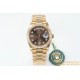 Rolex - DayDate 36mm Dia Pres YG/YG Brown Diam EWF A3255 Mod