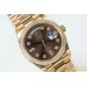 Rolex - DayDate 36mm Dia Pres YG/YG Brown Diam EWF A3255 Mod