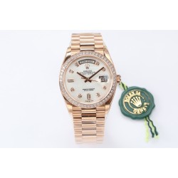 Rolex - DayDate 36mm Dia Pres RG/RG Wht MOP Diam EWF A3255 Mo