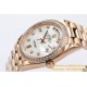 Rolex - DayDate 36mm Dia Pres RG/RG Wht MOP Diam EWF A3255 Mo