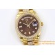 Rolex - DayDate 36mm Dia Pres YG/YG Brown Diam EWF A3255 Mod