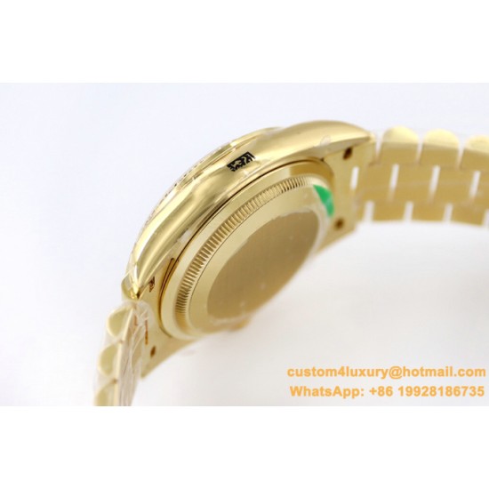 Rolex - DayDate 36mm Dia Pres YG/YG Green Diam EWF A3255 Mod
