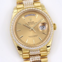 Rolex - DayDate 36mm Dia Pres YG/YG Gold Diam EWF A3255 Mod