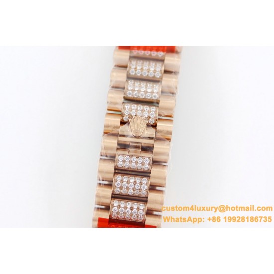 Rolex - DayDate 36mm Dia Pres RG/RG Gold Diam EWF A3255 Mod