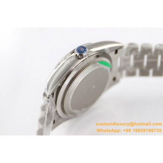 Rolex - DayDate 36mm Dia Pres SS/SS G-Blue Diam EWF A3255 Mod
