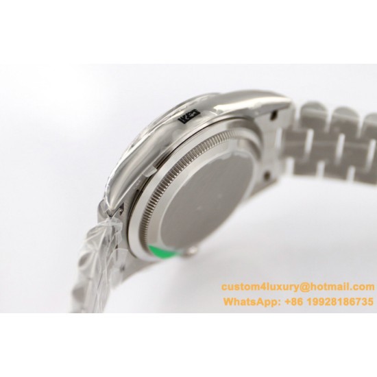Rolex - DayDate 36mm Dia Pres SS/SS Wht MOP Diam EWF A3255 Mo