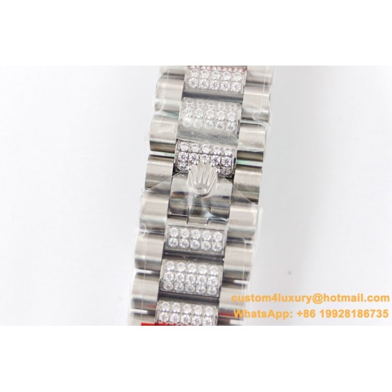 Rolex - DayDate 36mm Dia Pres SS/SS Wht MOP Diam EWF A3255 Mo