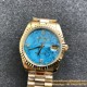 DayDate 36mm YG/YG Flt Pres Turquoise Dial RAF A2836
