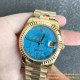 DayDate 36mm YG/YG Flt Pres Turquoise Dial RAF A2836