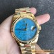 DayDate 36mm YG/YG Flt Pres Turquoise Dial RAF A2836