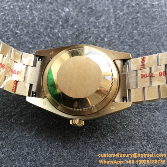 DayDate 36mm YG/YG Flt Pres Turquoise Dial RAF A2836