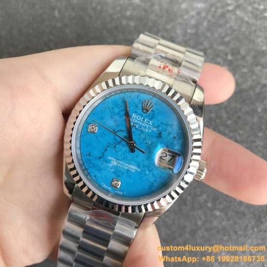 DayDate 36mm SS/SS Flt Pres Turquoise Dial RAF A2836