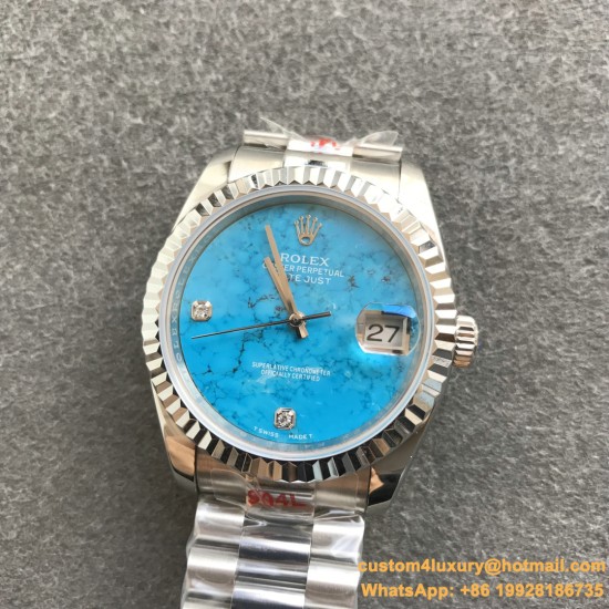 DayDate 36mm SS/SS Flt Pres Turquoise Dial RAF A2836