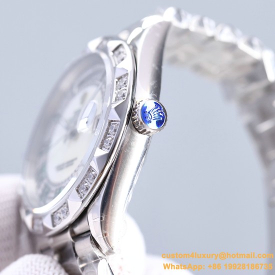 DayDate 128239 36mm SS/SS Diamond/Rmn LZ V3 VR3255(Gain Weight)