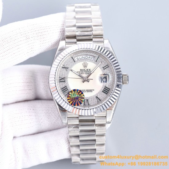 DayDate 128239 36mm SS/SS Diamond/Rmn LZ V3 VR3255(Gain Weight)