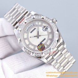 DayDate 128239 36mm SS/SS Diamond/White Dial LZ V3 VR3255(Gain Weight)