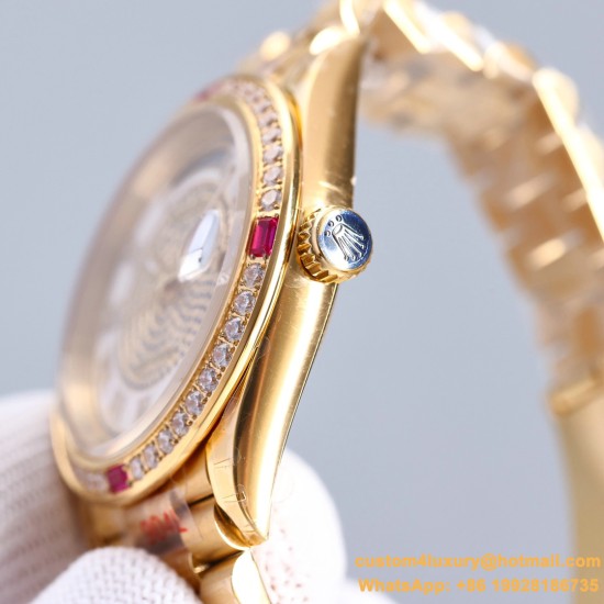 DayDate 128239 36mm YG/YG Diamond/Rmn LZ V3 VR3255(Gain Weight)