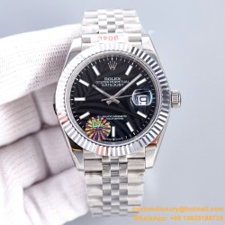 Datejust 126333 41mm Jub SS/SS Black Textured/Stk LZ SH3235