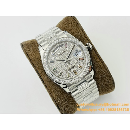 DayDate 36mm SS/SS Dia Pres Diamond Dial VRS A2836