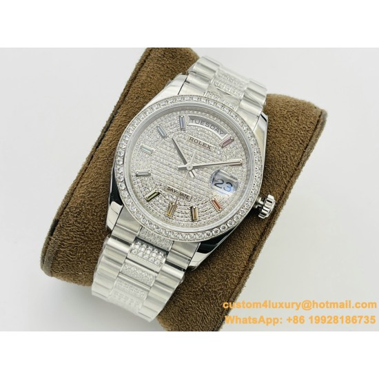 DayDate 36mm SS/SS Dia Pres Diamond Dial VRS A2836